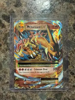 2016 POKEMON XY EVOLUTIONS #13/108 MEGA CHARIZARD EX HOLO RARE - Image 1
