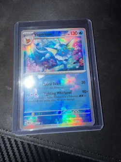 Vaporeon 022/131 Master Ball Reverse Holo Prismatic Evolutions Pokemon NM - Image 1