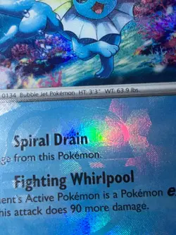 Vaporeon 022/131 Master Ball Reverse Holo Prismatic Evolutions Pokemon NM - Image 2