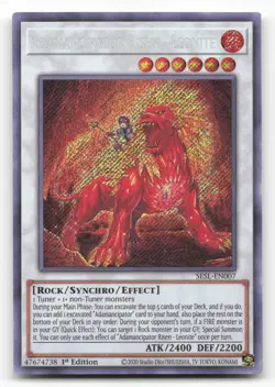 Yugioh Adamancipator Risen - Leonite Secret Rare SESL-EN007 NM - Image 1