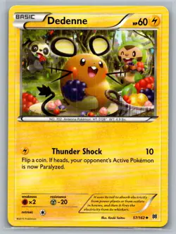 Dedenne 57/162 Uncommon BREAKthrough Pokemon Lightly Played - Image 1