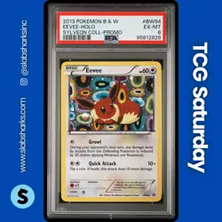 2013 POKEMON BW BLACK STAR PROMO SYLVEON COLLECTION #BW94 EEVEE HOLO PSA 6 - Image 1