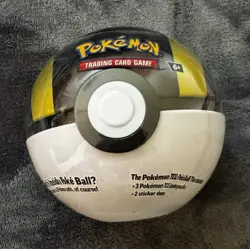 Pokemon TCG Poke Ball Metal Tin Kit Set - 3 Booster Packs, English - Image 1