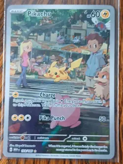 Pokemon Pikachu 173/165 Scarlet & Violet 151 Illustration Rare Full Art - Image 1