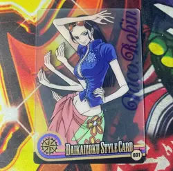 PREORDER Nico Robin Japanese One Piece Morinaga Wafer Clear Card Bandai - Image 1