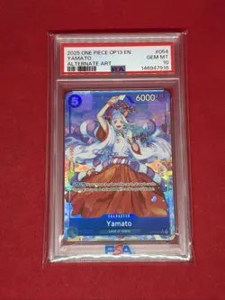 2025 ONE PIECE OP13-CARRYING ON HIS WILL ALTERNATE ART #054 YAMATO PSA 10 - Image 1