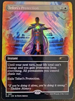 Teferi's Protection (1691) (Rainbow Foil) Secret Lair Drop Foil Playtest Card - Image 1