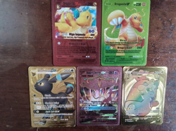 5 gold dragonite Umbreon promo Holo Full Art Pokemon Card ex gx vmax v Chinese - Image 1