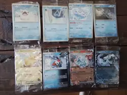 8 full set Pokemon Card Snowflake Stamp 2024 Holiday Calendar Art v sealed Cards - Image 1
