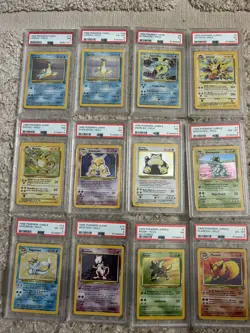 1999 Pokemon PSA Graded Cards (Revised Added Extra Lapras PSA7) - Image 1