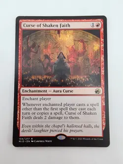 Curse of Shaken Faith Innistrad: Midnight Hunt • Regular MTG - Image 1
