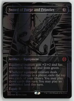 Sword of Forge and Frontier (Oil Slick Raised Foil) LP 359 All Will Be One MTG - Image 1