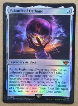 MTG Palantir of Orthanc Mythic 0247 Lord Of The Rings NM Magic The Gathering - Image 1