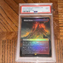 Mount Doom Borderless Lord of the Rings: Tales of Middle-Earth Foil PSA 9 - Image 1
