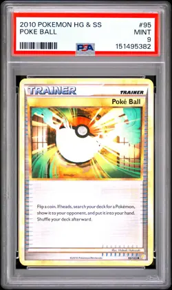 2010 Pokemon Heartgold & Soulsilver #95 Poke Ball PSA 9 - Image 1