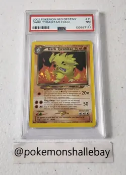 Dark Tyranitar - Neo Destiny Set *PSA 7 - NM* Holo Rare Pokemon Card *W/ SWIRL* - Image 1