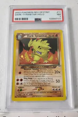 Dark Tyranitar - Neo Destiny Set *PSA 7 - NM* Holo Rare Pokemon Card *W/ SWIRL* - Image 4