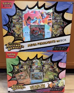 Pokemon TCG Ascended Heroes Pin And EX Box Collection Lot Of 2 Sealed New Boxes! - Image 1