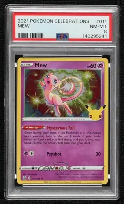 Mew Holo Pokemon Celebrations PSA 8 - Image 1
