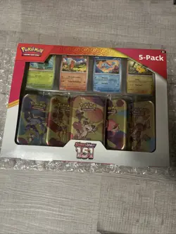Pokemon TCG - Scarlet & Violet: 151 Mini Tin 5-Pack (MEOWTH) - COSTCO SET - Image 1
