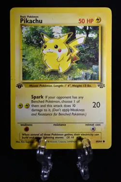 Pokemon TCG Pikachu Jungle 60/64 Regular 1st Edition WOTC - DMG - Image 1