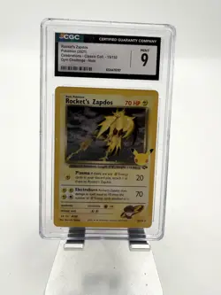 Rocket's Zapdos CGC 9 Holo Celebrations #15 Pokemon - Image 1