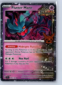 Pokemon: Trick or Trade BOOster 2024 Flutter Mane (Cosmos Holo) #078/162 .P2N - Image 1