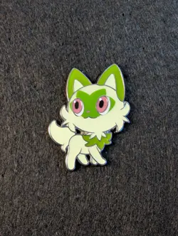 Pokemon Sprigatito Enamel Pin Nintendo Cat Charm Collection Collectable Rare - Image 1
