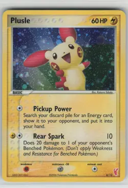 Pokemon Plusle Holo Common EX Trainer Kit 2: Plusle & Minun 6/12 NM - Image 1