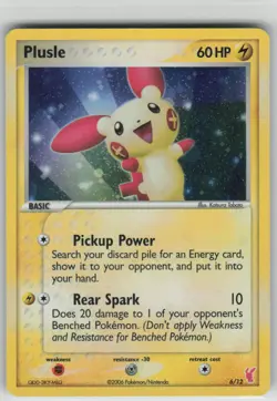 Pokemon Plusle Holo Common EX Trainer Kit 2: Plusle & Minun 6/12 NM - Image 1