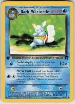 Pokemon Dark Wartortle 1st Edition Uncommon Team Rocket 46/82 NM - Image 1