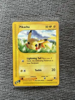 Pokemon Pikachu 124/165 Expedition Base Set Regular - Near Mint - Image 1