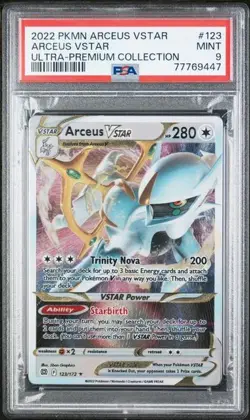 PSA 9 Pokemon TCG Arceus VSTAR METAL UPC PROMO Brilliant Stars 123 Mint - Image 1