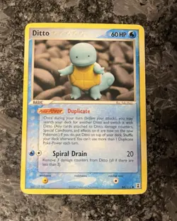 Pokemon TCG Ditto EX Delta Species Card 64/113 Squirtle Regular LP-/MP+Condition - Image 1