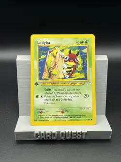 Pokemon TCG Ledyba 71/105 Neo Destiny 1st Edition NM | Tomokazu Komiya Art - Image 1