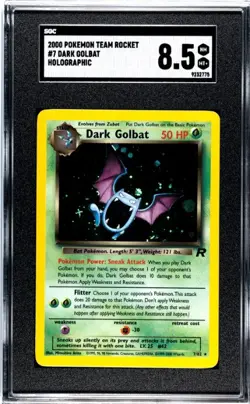 Dark Golbat 7/82 SGC 8.5 NM MINT + Team Rocket Holo Rare 2000 WOTC Pokemon - Image 1