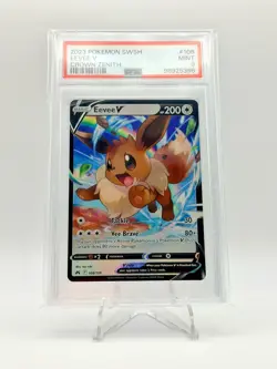 2023 POKEMON CROWN ZENITH ULTRA RARE EEVEE V 108/159 PSA 9 - Image 1