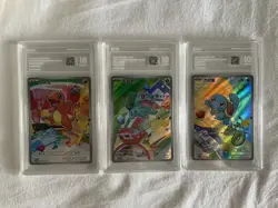 Pokemon S-Chinese 30th First Partners Charmander Squirtle Bulbasaur PCG 10 XH39 - Image 1