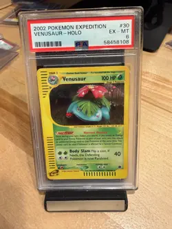 Pokemon TCG Venusaur Expedition Base Set Holo 30/165 PSA 6 - Image 1