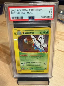 Butterfree 5/165 Expedition 2002 Pokemon Card Holo PSA 5 - Image 1