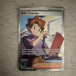 Pokemon TCG Bill's Transfer 194/165 SV 151 Full Art Holo Ultra Rare EN - Image 1
