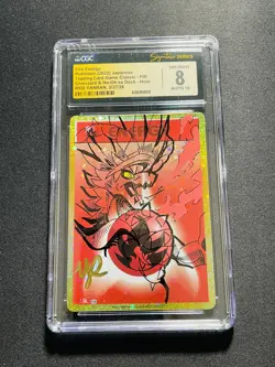 2023 Pokemon JPN C & H ex Red Yanran Fire Energy Auto Holo CGC 8 Auto 10 KA37 - Image 1