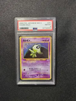 PSA 8 2000 Japanese Neo 3 Celebi Holo Rare Pokemon Card #251pikachu JL89 - Image 1