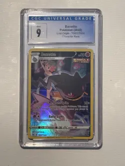 Bannette Character Rare CGC 9 Lost Origin Pokemon Graded Card Slab - Image 1