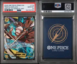2025 ONE PIECE PRB02 TRAFALGAR LAW SPECIAL ALTERNATE ART PSA 10 - Image 1