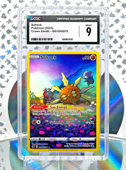 CGC 9 Solrock GG15/GG70 Crown Zenith Secret Illustration Rare Pokemon Card - Image 1