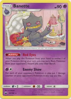 Banette 65/168 Rare - Celestial Storm SM7 Pokemon Card - Image 1