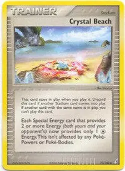 Pokemon EX Crystal Guardians 75/100 Crystal Beach Card - Image 1