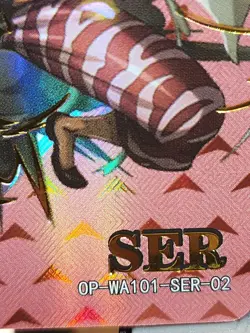 One Piece Anime Trading Card Gold Foil SER OP-WA101-SER-02 - Image 2