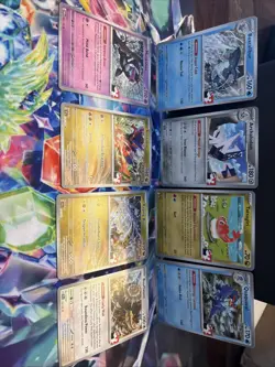 Lot Of Pokemon Play Stamp Cards Baxcalibur Quaquaval Koraidon Raging Bolt - Image 1